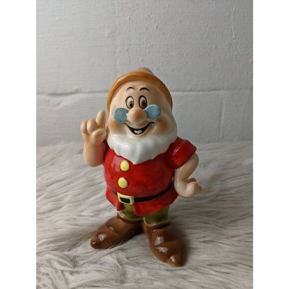 Snow white and The Seven Dwarfs Large‎ Full Ceramic Set from 70's Made in Japan - Picture 3 of 14